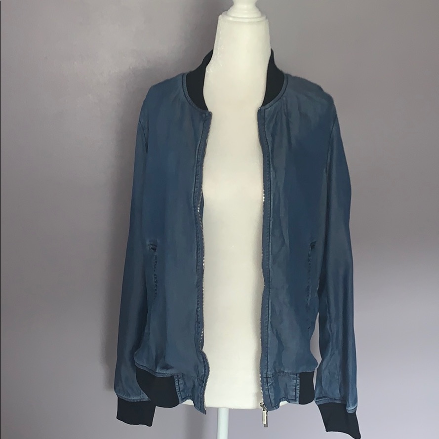 Chambray Baseball Jacket